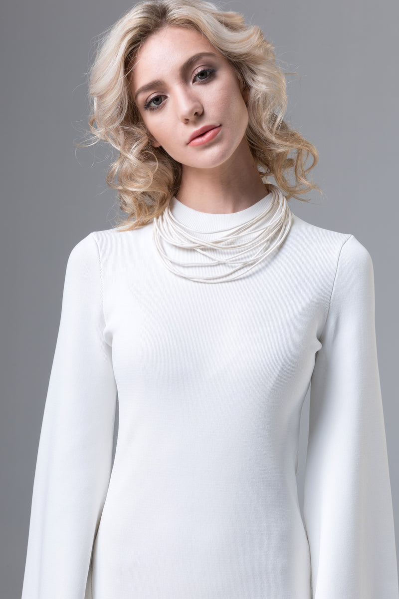 Cirrus Silk Necklace Blanc | Voya