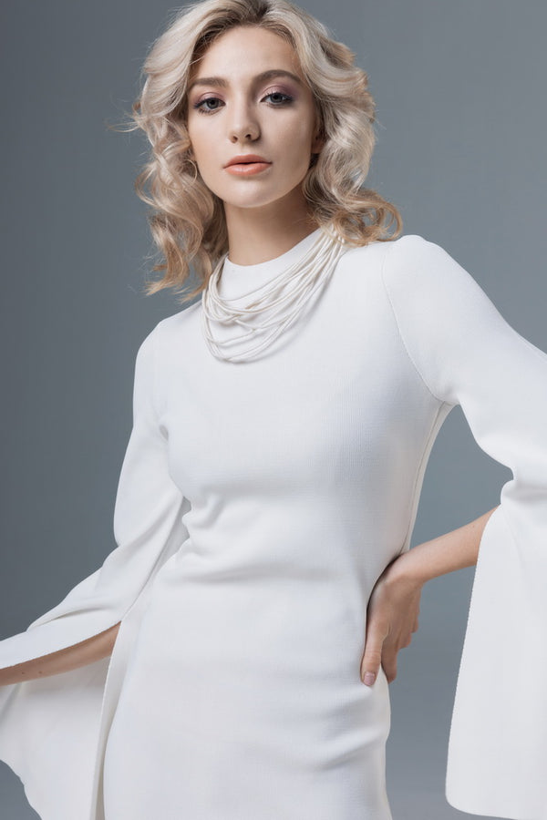 Cirrus Silk Necklace Blanc | Voya